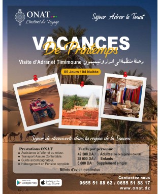 Séjour Adrar le Touat