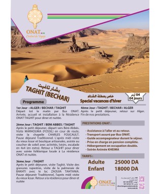 Taghit spécial vacances d'hiver