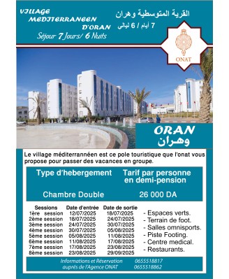 Oran -Village méditerranéen  7days/6nights